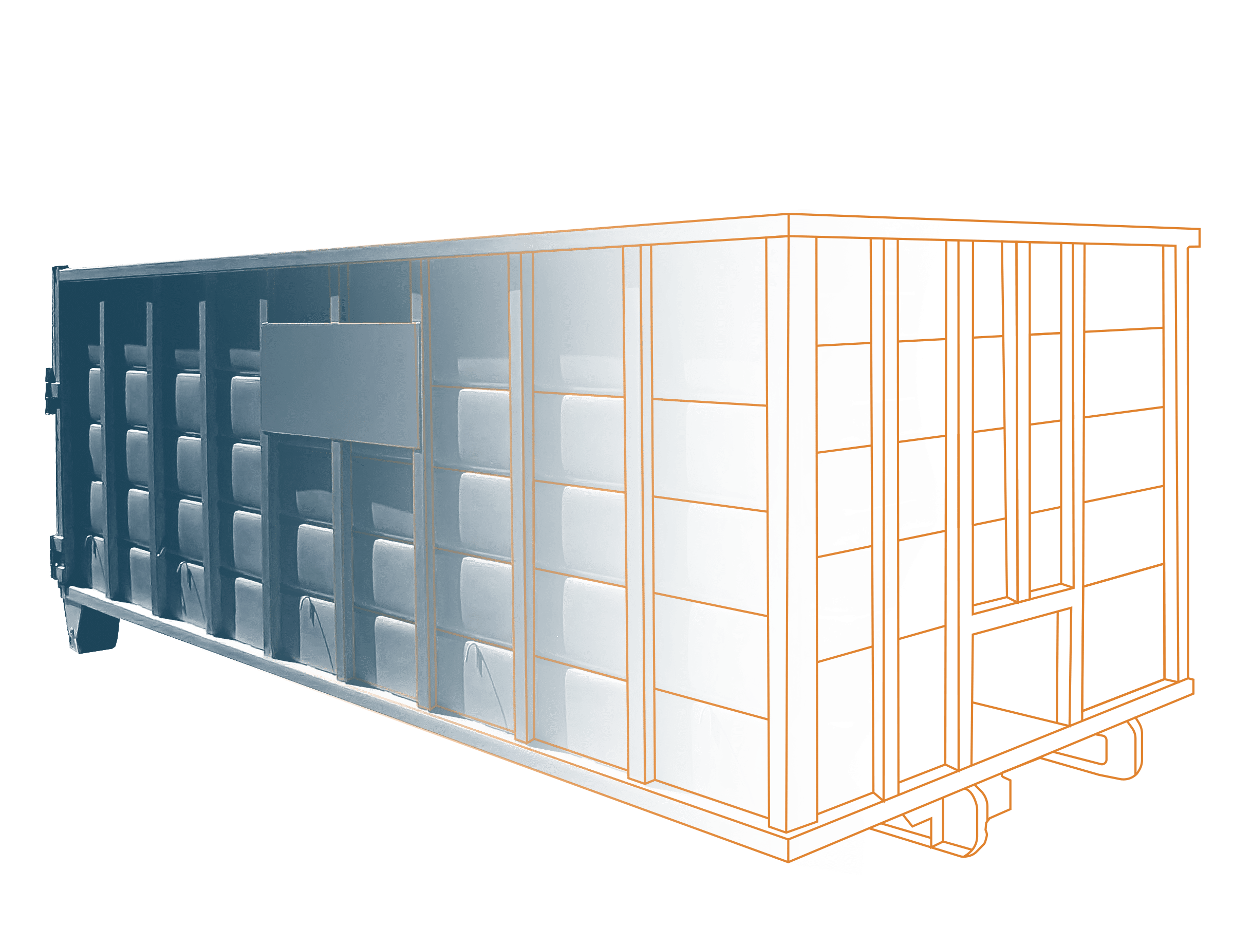 illustration d'une grande benne de déchets