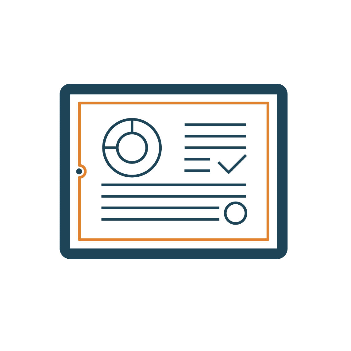 Pictogramme représentant un document de conformité