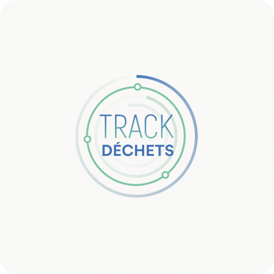 logo de la plateforme gouvernementale Trackdéchets destinée au suivi et à la traçabilité